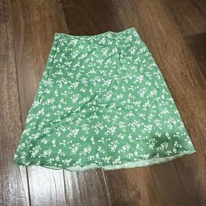Princess Polly Green Floral Skirt